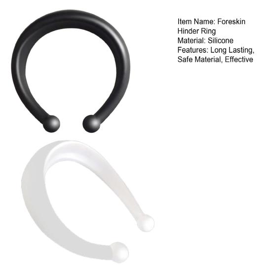 2Pcs Helpful Safety Material Soft Foreskin Hinder Ring Penis Corrector Lock Sex Toys Home Supply