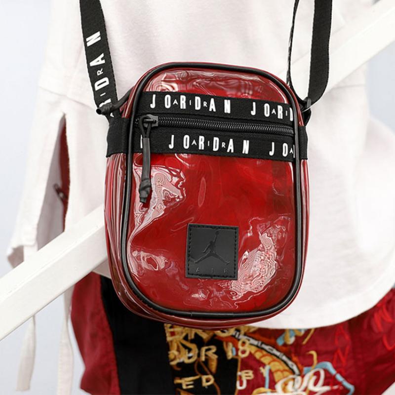Jordan PVC Cell Phone Pouch, Shoulder Bag, Crossbody Bag Unisex Dark Red Jordan JD2023009GS-001
