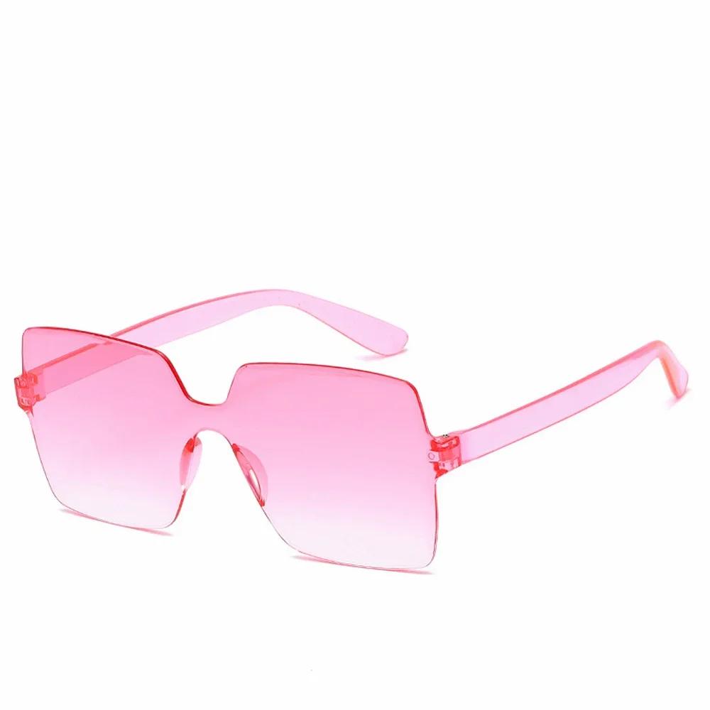 Fashion One-piece Frameless Sunglasses Women Candy-colored Sun Glasses Trendy UV Protection