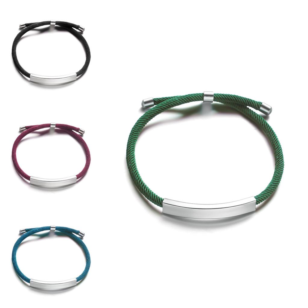 DIY geflochtenes Edelstahlarmband mit inspirierender Gravur für Männer und Frauen