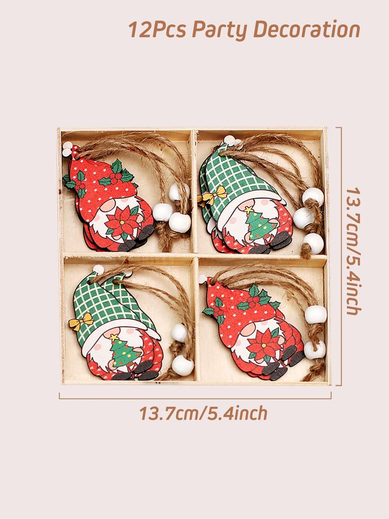 Christmas Wooden Pendant Navidad Natal Noel Tree Faceless Doll Hanging Ornament Christmas Decoration For Home 2026 New Year 2026
