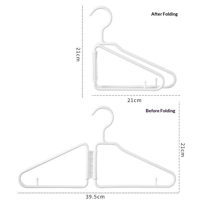 

5Pcs Multifun Cloth Hanger Foldable Portable Travel Saving Space Ultra-Light Clothes Hangers For Home Business Trip Vacation белый