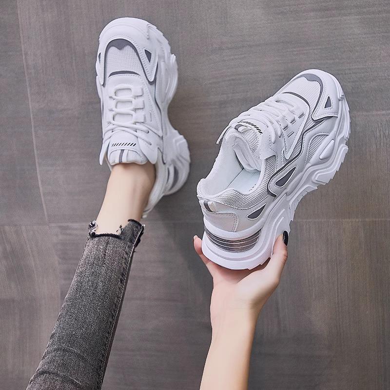 Fashion Sneakers for Women Thick Sole Fashion Women's Tennis Mixed Color Casual Thick Sole Heightent Autumn Student Sports Running Shoes