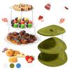 Kek Standı 3 Katmanlı Katlanır Cupcake Standı Yeniden Kullanılabilir Yerden Tasarruflu Pasta Servis Tepsisi Ev Düğün Partisi için