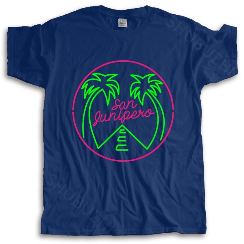 Neu angekommenes Herren-T-Shirt Sommer Hot San Junipero TV-Show T-Shirts Herren Grafik Freizeit-T-Shirts viele Farben Oberteile Mode Unisex-Tees