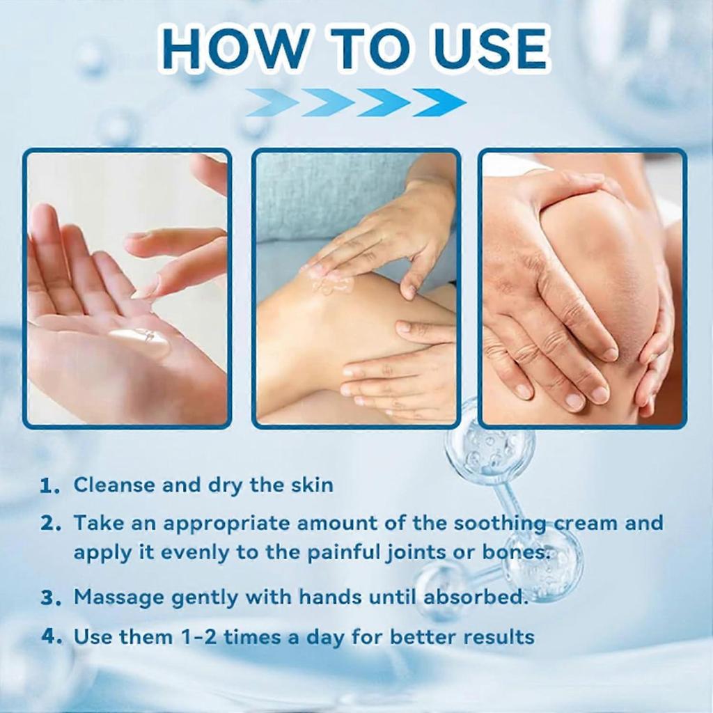 Hyaluronic Acid Joint Cream, Advanced Joint & Bone Care Massage Cream for Back, Neck, Hands, Knees, Deep Soothing & Moisturizing