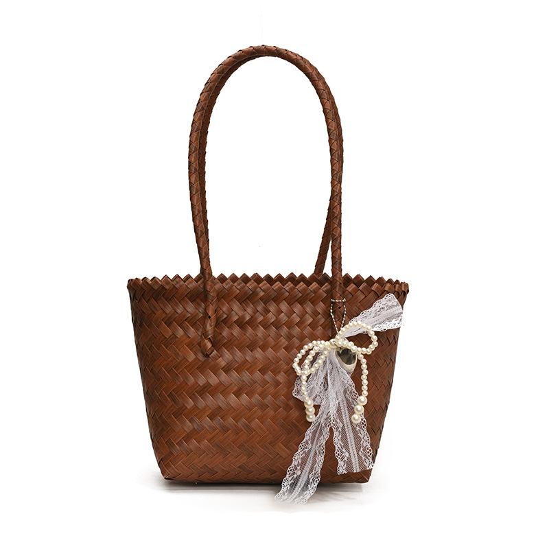 Hand-woven Bags Women's New Beach Vacation Shoulder Bags Large-capacity Tote Bags Straw Bags