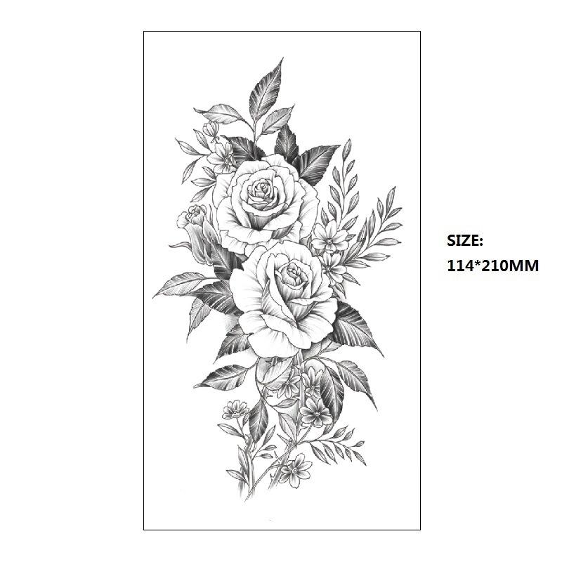 Bohemian Geometric Shape Water Transfer Small Full Arm Back Sexy Simulation Tattoo Sticker