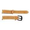 Leather Watch Strap Quick Release Closure Frosted Surface Fashionable Vintage Watch Strap Yellow