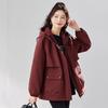 TERRE BLEUE Women's Plush Hooded Padded Jacket