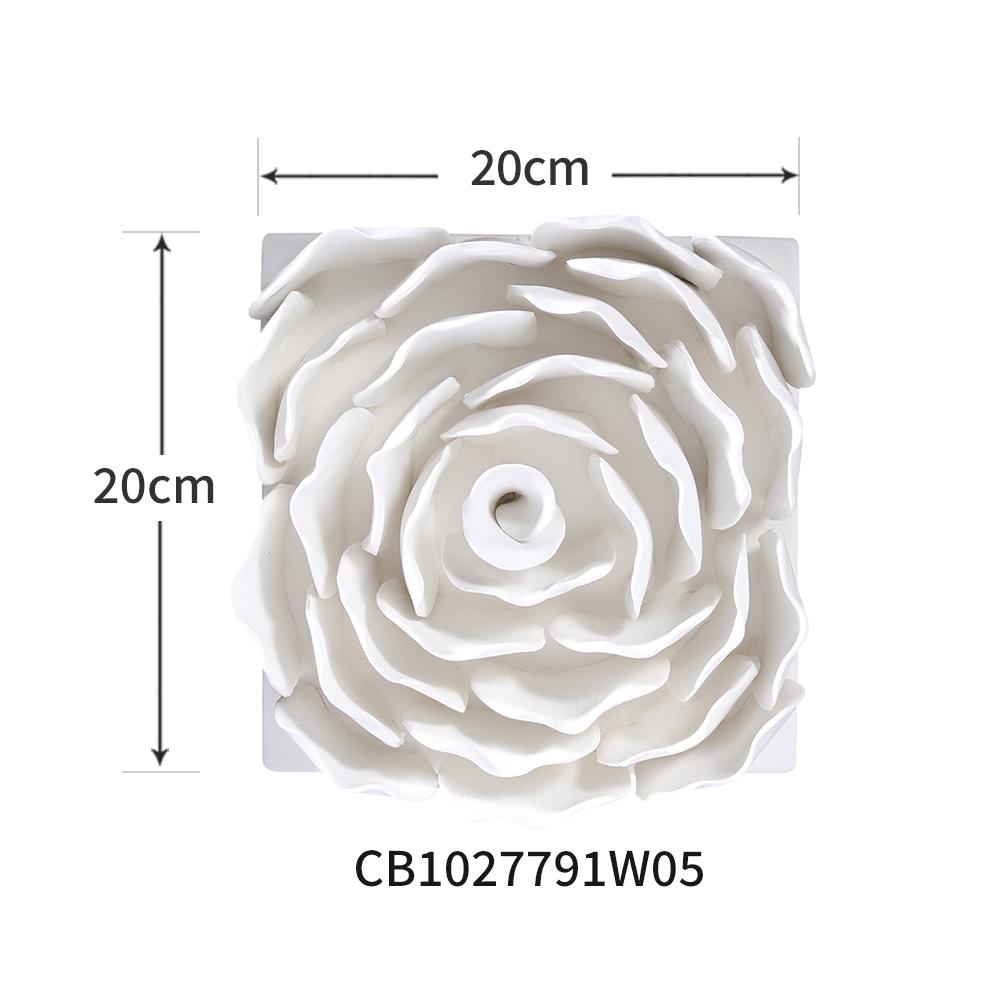 Wall Decoration Wall Hanging Ceramic Handmade Three-dimensional Rose Artificial Flower Porcelain Painting Picture Frame