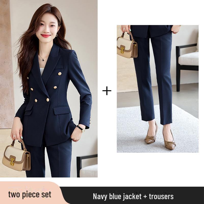 2024 Women's Gray Autumn/Winter Professional Casual Suit Jacket