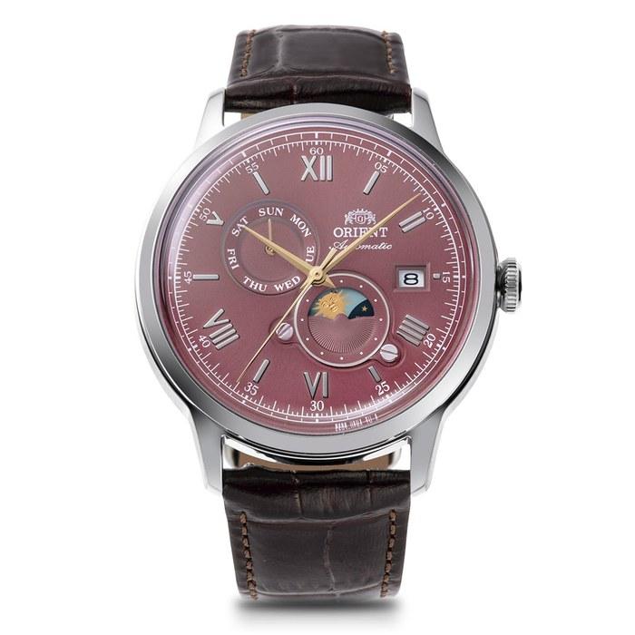 Orient Bambino SUN&MOON Automatic Watch RN-AK0807R Men's Burgundy