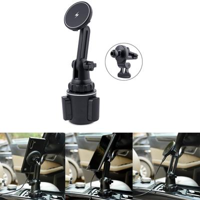 Für Magsafe-Autohalterungsladegerät, Getränkehalter-Telefonhalterung fürs Auto, 15 W magnetisches kabelloses Autoladegerät für iOS-Telefon 12/13/14