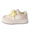 Pink Thick Baseplate Shoes Women's Sports Summer New Niche Design Bread Shoes Students Breathable White Shoes