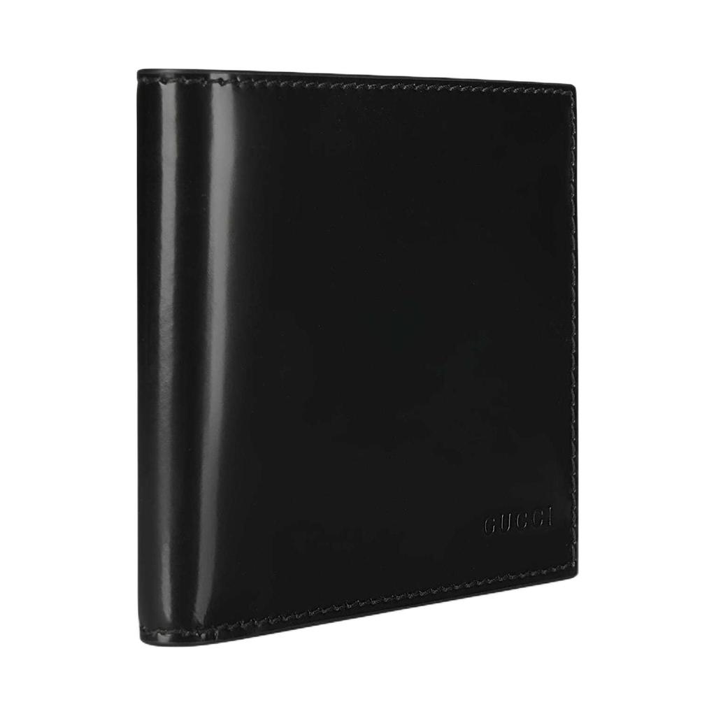 Gucci Embossed Logo Flap Leather Wallet Men wallet Black 817372-AAECS-1000