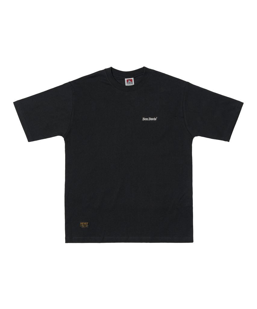 BEN DAVIS White Label Embroidered T-Shirt Charcoal