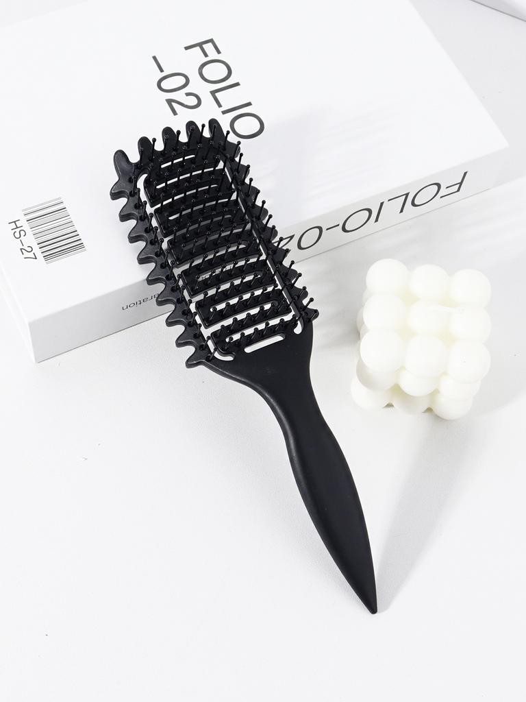 1pc Curly Hair Styling Brush - with Nylon Bristles and ABS Handle, Suitable for All Hairstyles, Available In Multiple Colors