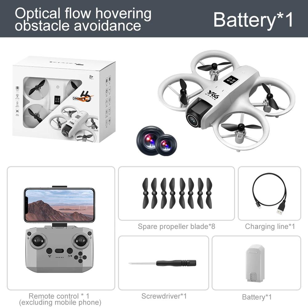 Kids Toys Gift V66 Mini Drone 4K Profession HD Wide Angle Camera WiFi FPV RC Dron Height Keep Helicopter Foldable Quadcopter