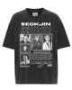 SEOKJIN JIN Bts T-Shirt Damen Herren Geschenke für Fans Baumwolle Oversized Y2k Kurzarm Koreanisch Kpop Streetwear Harajuku Damenbekleidung