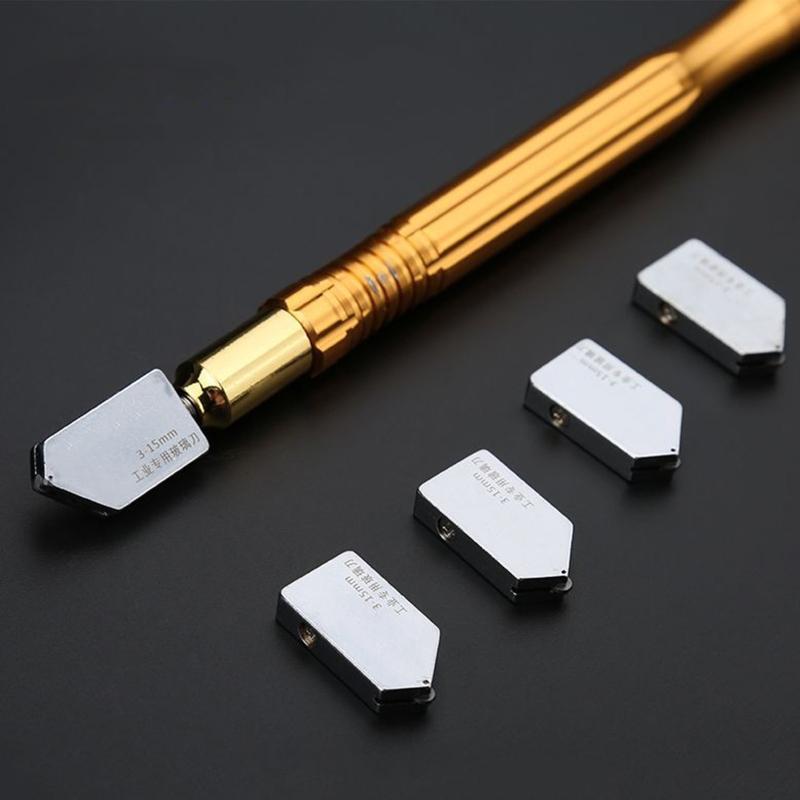 Upgraded Glass Cutter for Head Alloy Glass Straight Cutting Tile Cutter for Head Replacement Multipurpose Cutting Tool F
