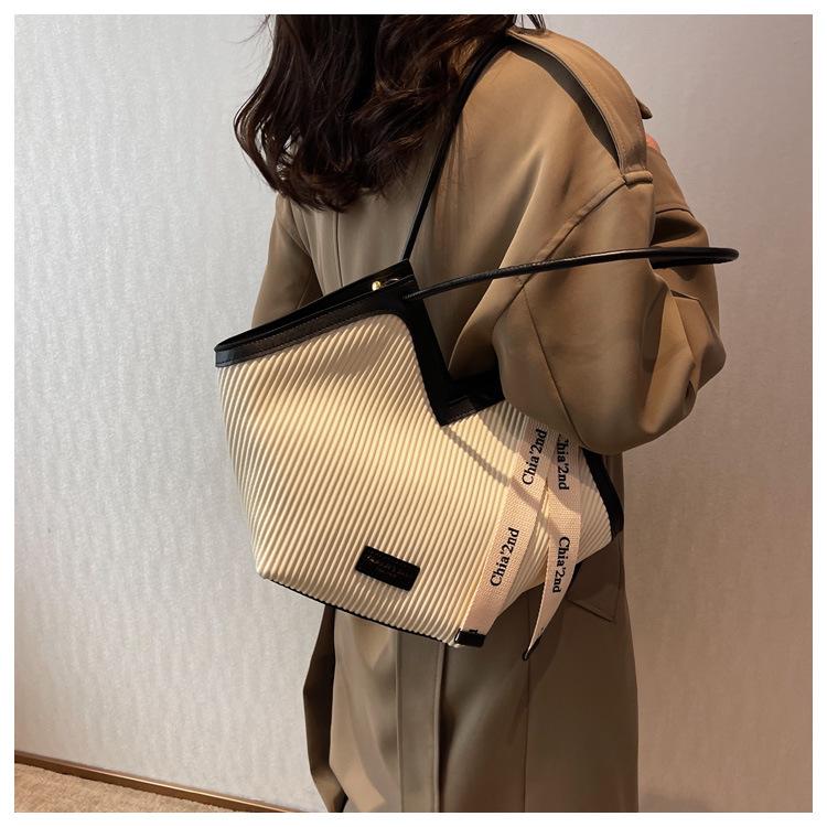 Big Bag, Women's Bag, Casual Versatile Canvas Bag, Commuting Shoulder Bag, Student Tote Bag