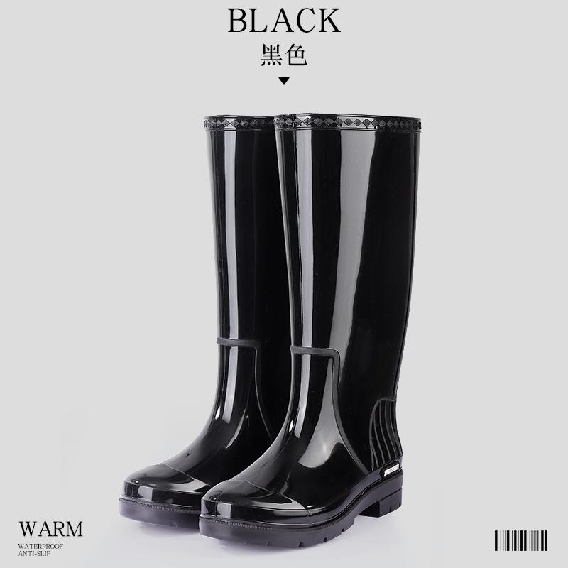 Adult Rain Shoes Women's Tall Water Shoes New Rain Boots Women's Water Boots Waterproof and Non-slip Work Outdoor Wear-resistant Rubber Shoe Cover