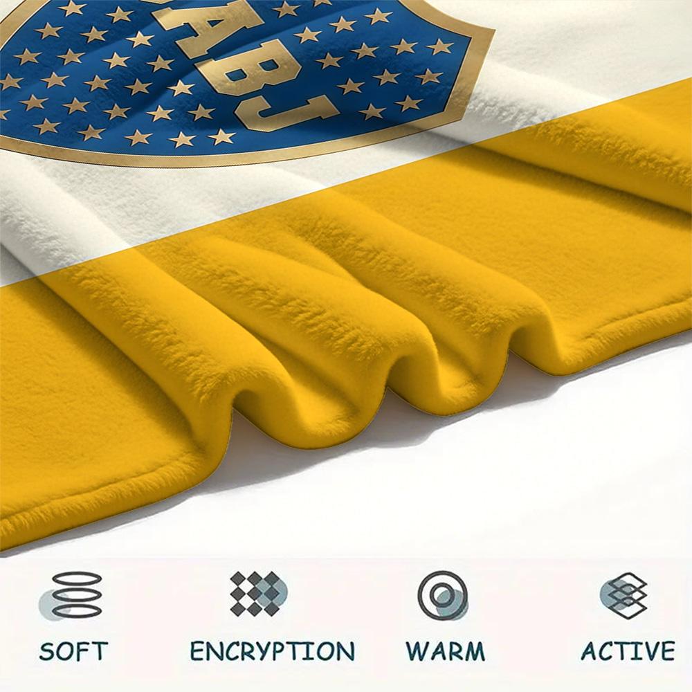 Custom Name Boca Juniors Flannel Blanket, High quality Comfortable for All Seasons, Home Decor, Warmth and Comfort