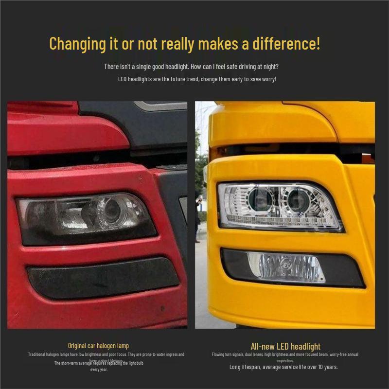 Compatible LED Headlight Assembly for Shaanxi Automobile Xindé X6, Wanshan, Dayun Fengjing Model