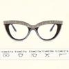 Rhinestone Trendy Reading Glasses for Women Retro Square Cute Sturdy Computer Womens Cat Eye Glasses