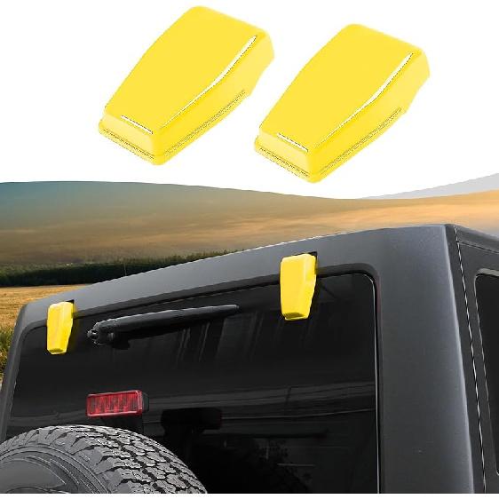Rear Tail Window Hinge Decorative Cover Trim Compatible With 2007-2018 Jeep Wrangler JK JKU Exterior Accessories (Purple)