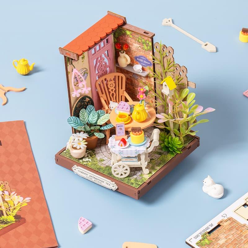 ROBOTIME Rolife 3D Puzzles Fancy Tea Yard DIY Miniature House DS038