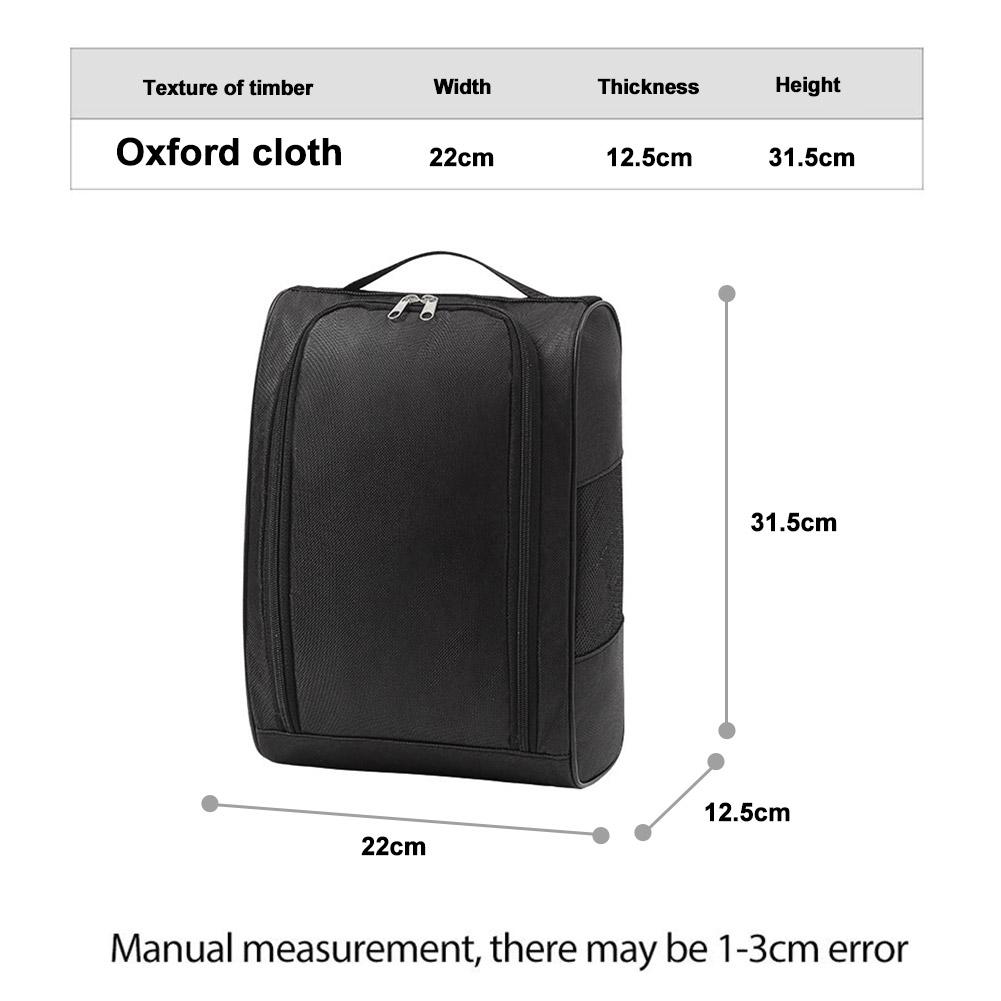 1 Stück Schwarze Oxford-Stoff Reise Schuhaufbewahrungstasche, Basketball- und Fußballschuhtasche, Tragbare Geschäftsreise Hausschuhtasche