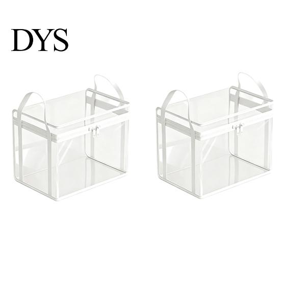 Kids Toy Storage Box Transparent Clothes Bag, with Sturdy Handles, Durable Plastic Visibility High-strength Bin Book Organizer, Moisture-proof