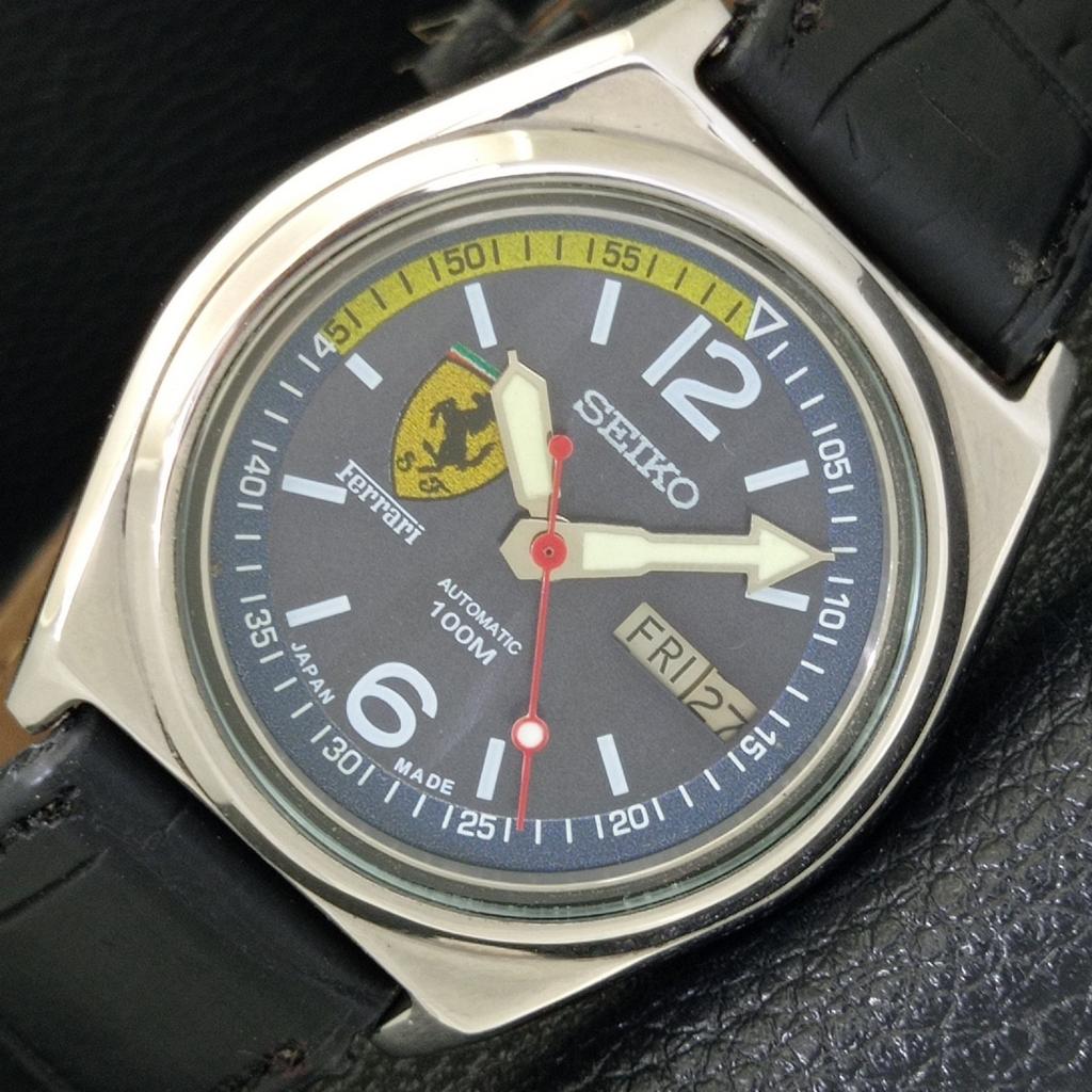 

ЯПОНИЯ ВИНТАЖНЫЕ МУЖСКИЕ АВТОМАТИЧЕСКИЕ ЧАСЫ SEIKO 7009A С ЦИФЕРБЛАТОМ FERRARI a700503-5 R203-a700503
