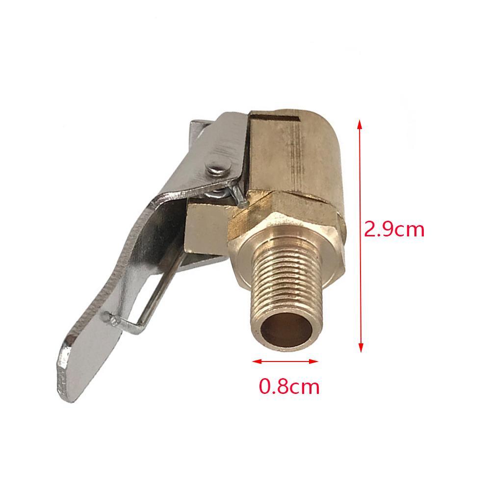 Car Tire Air Chuck Inflator Pump Valve Connector Clip-on Adapter 8mm Tyre Wheel Valve For Inflatable Pump Dropship