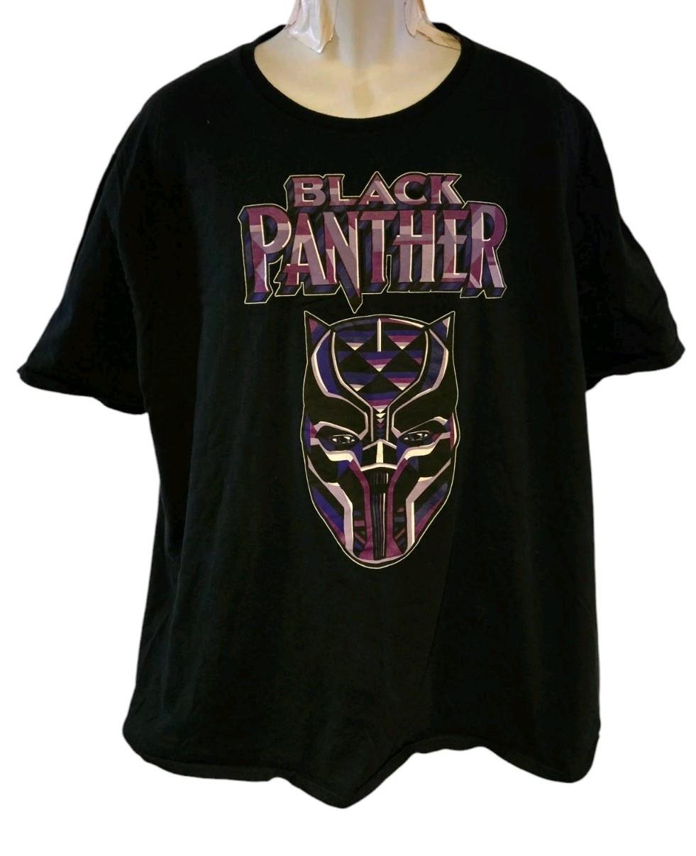 Marvel Black Black Panther Short Sleeve Graphic T-shirt Adult Size 3XL Guc S разноцветный