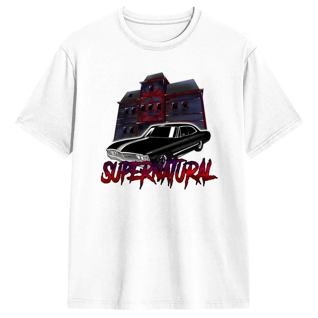 SupernaturAl Impala TShirt Summer Cotton T Shirts For Male Hip Hop Pattern Tshirt Short Sleeve Classic Tees