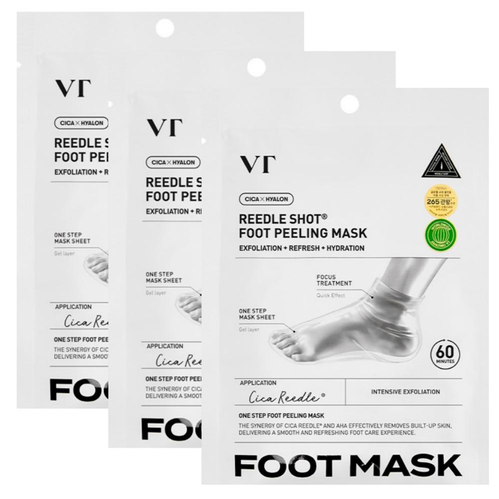 VT Reedle Shot Fußpeelingmaske 40 ml(3 Stück) One Step Tiefenbehandlung Slip on Care Off