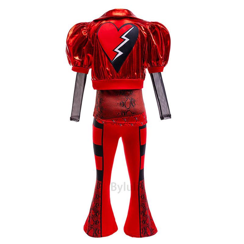 The Rise of Red Costume D-Descendants 4 Halloween Dress Up Cosplay Girls Leather Suit Birthday Party Halloween Costume