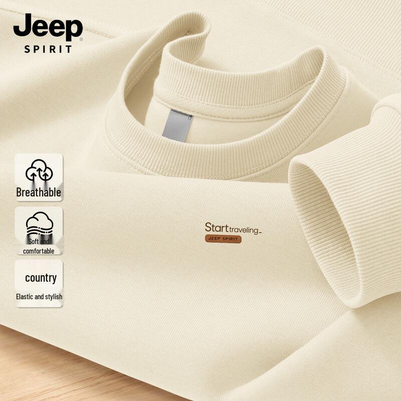 JEEP SPIRIT Men's Casual Round Neck Sweatshirt
