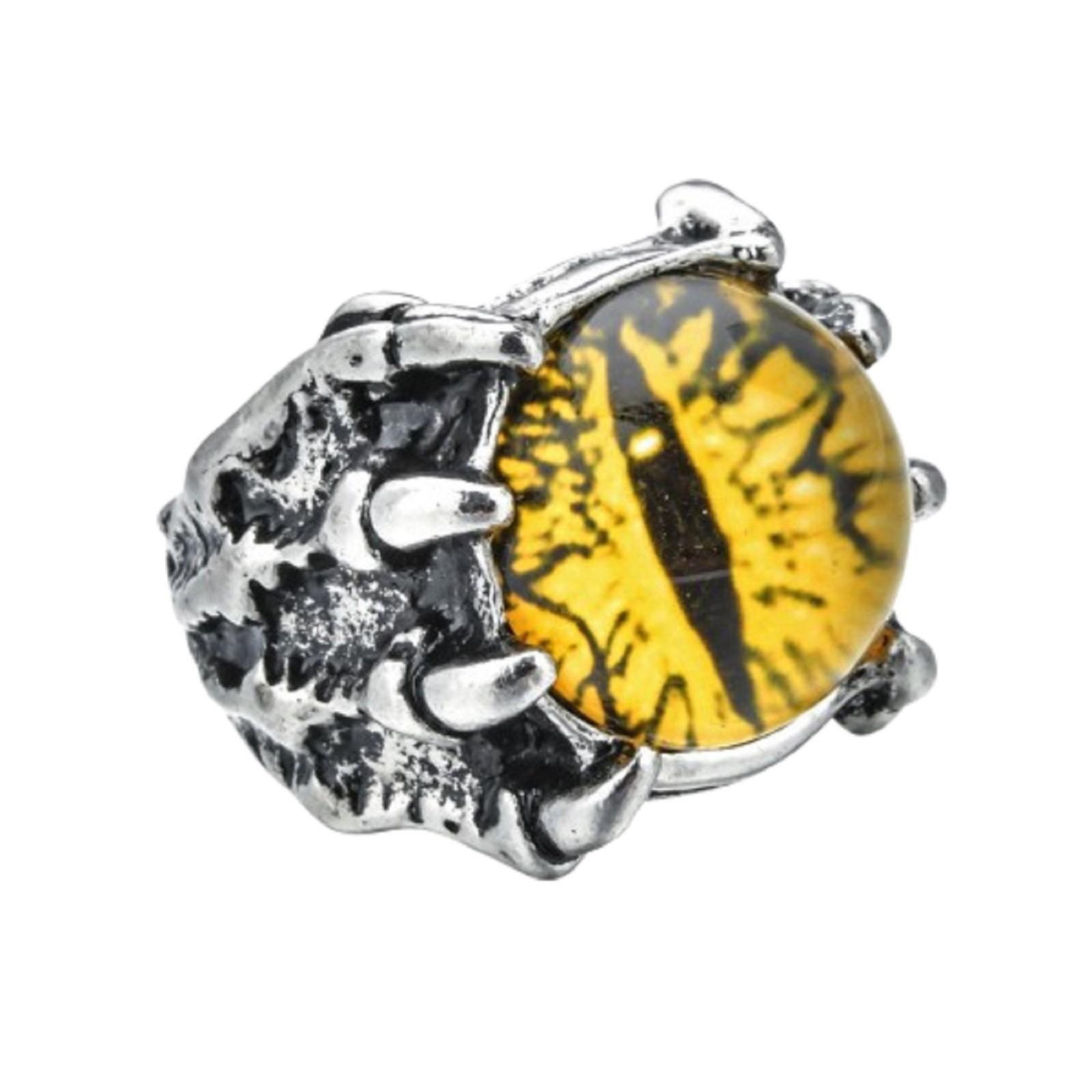 

Крутое кольцо с когтями дракона Eagley Claws Eye Ring, индивидуальное панк-кольцо Devil Eye Open Ring для мужчин и женщин в стиле ретро, ювелирные изделия для рук One Size