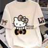 Women's Short-Sleeve T-Shirt, Leopard Print Bow Pattern Loose Crew Neck Casual Top