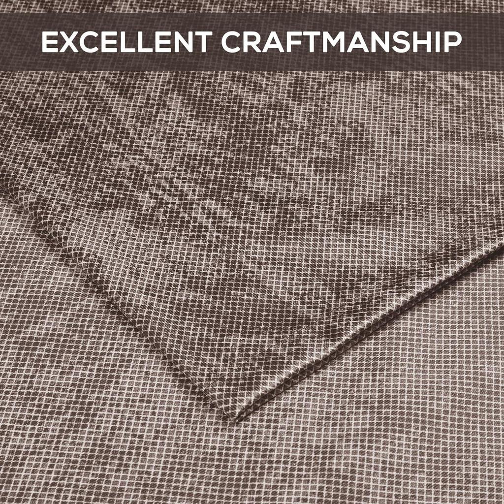 Hjem Vindusgardiner Langt Sett med 2 | Blomstertrykt | Medium Romformørkende Gardin | Gardiner for Stue