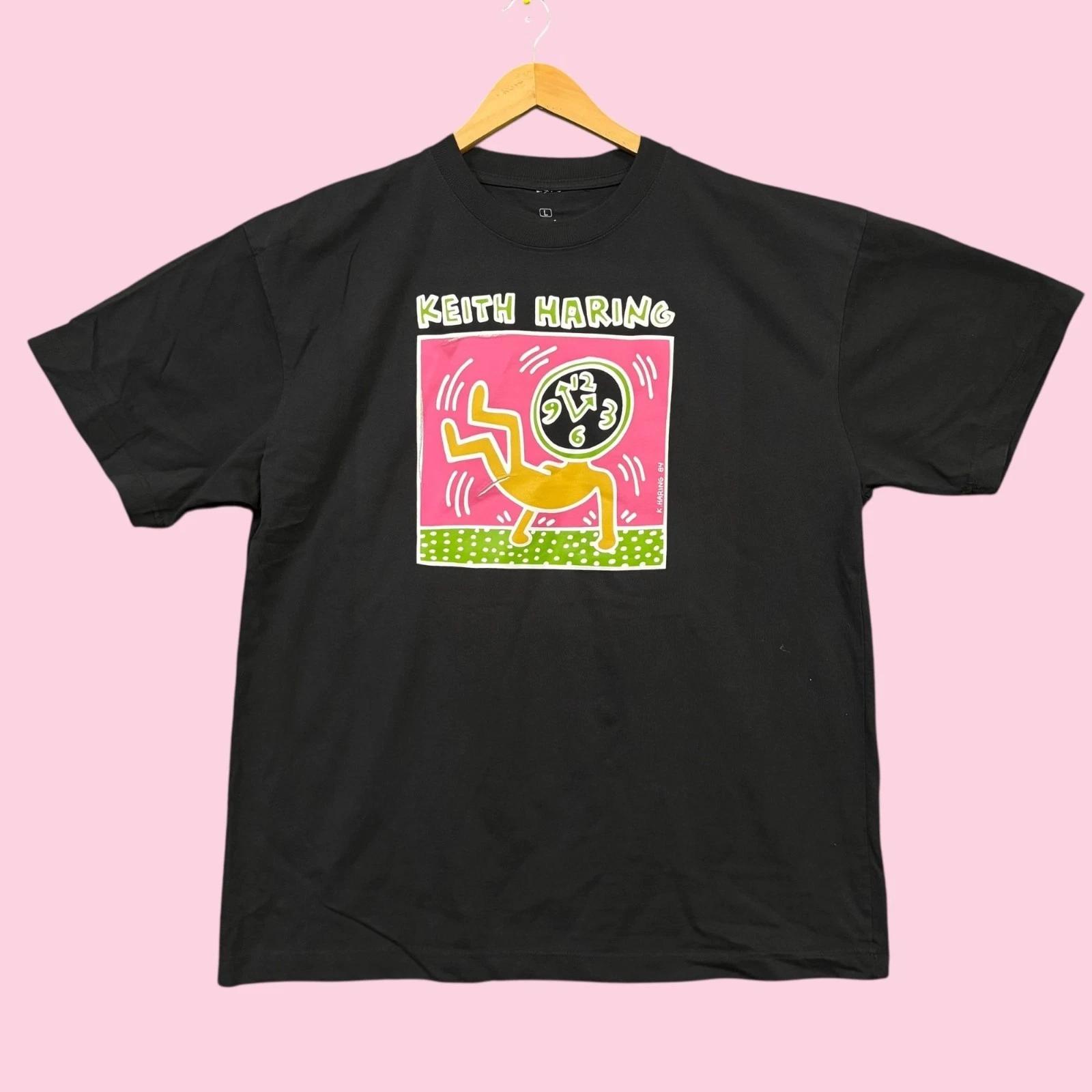 Keith Haring N.Y.C. Fresh Festival Clock Man Tee L S