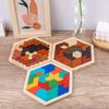 Jigsaw Wooden Geometry Puzzle Toys Pattern Cognitive Jigsaw Puzzle Board  Boys Girls