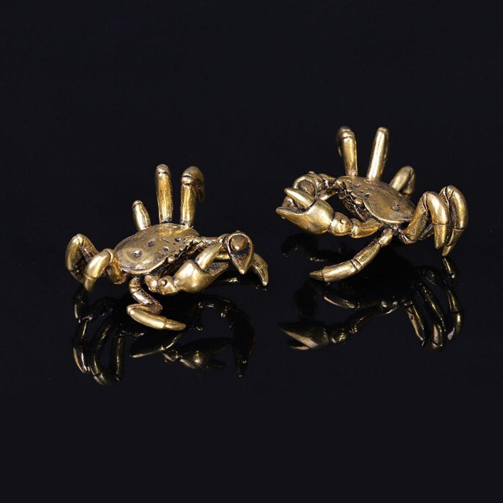 Antique Crab Ornaments Handmade Crab Miniatures Retro Crab Small Statue Desk Decor