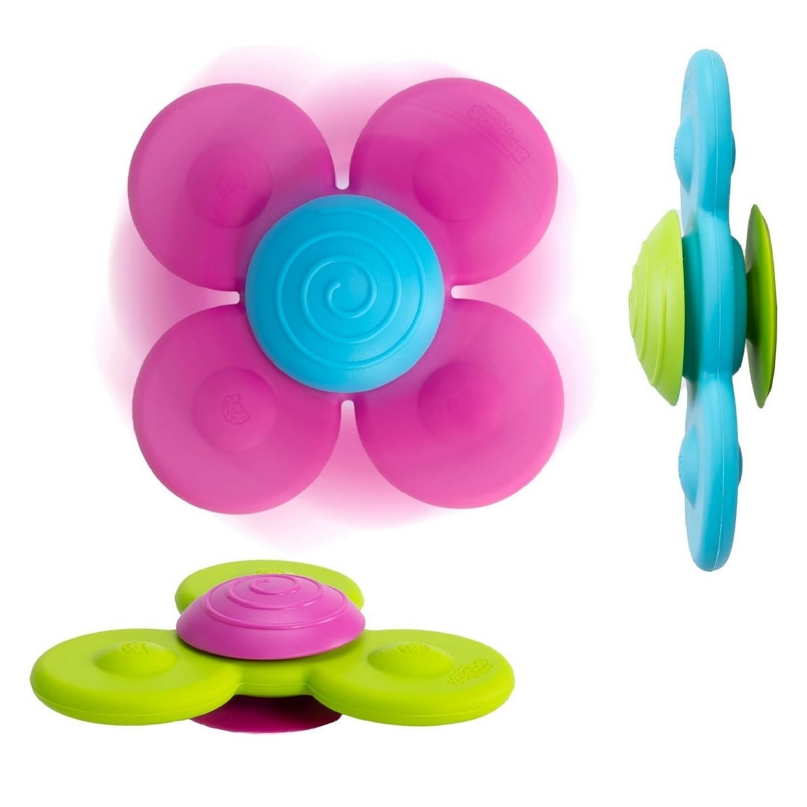 

Fat Brain Toys силиконовая детская игрушка Whirly Squiggs прорезывание зубов с поворотной присоской [оригинальный продукт] FA210-1