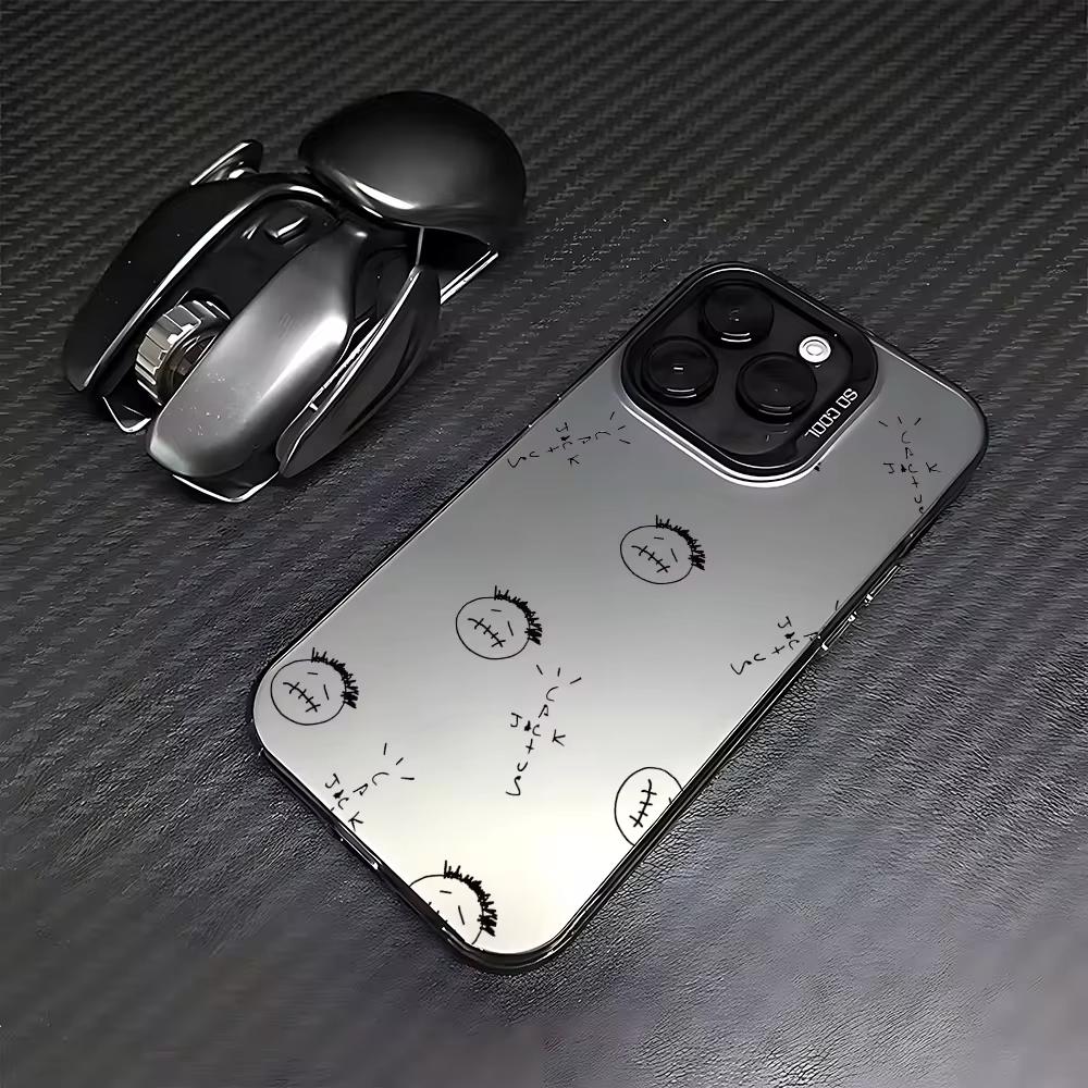 Custodia Lussuosa Travis Scott Cactus Jack per Telefono per iPhone 16 15 14 13 12 11 Pro Max Caramella Opaca Antiurto Cover Posteriore Custodia Funda