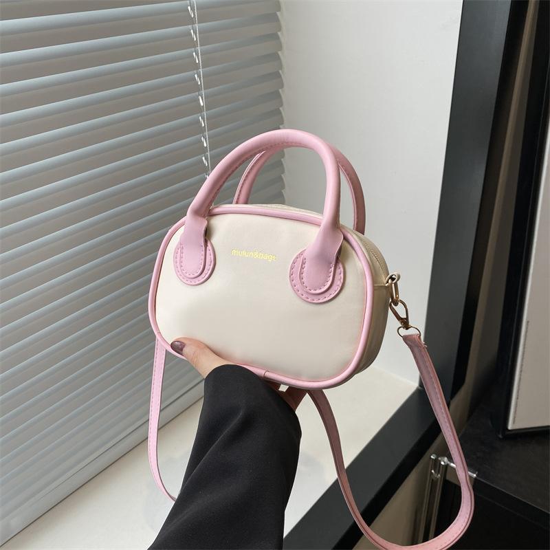 Korejský jednoduchý styl Módní jarní a letní nový styl Módní barevně blokující ruční crossbody ramenní malá kabelka pro ženy